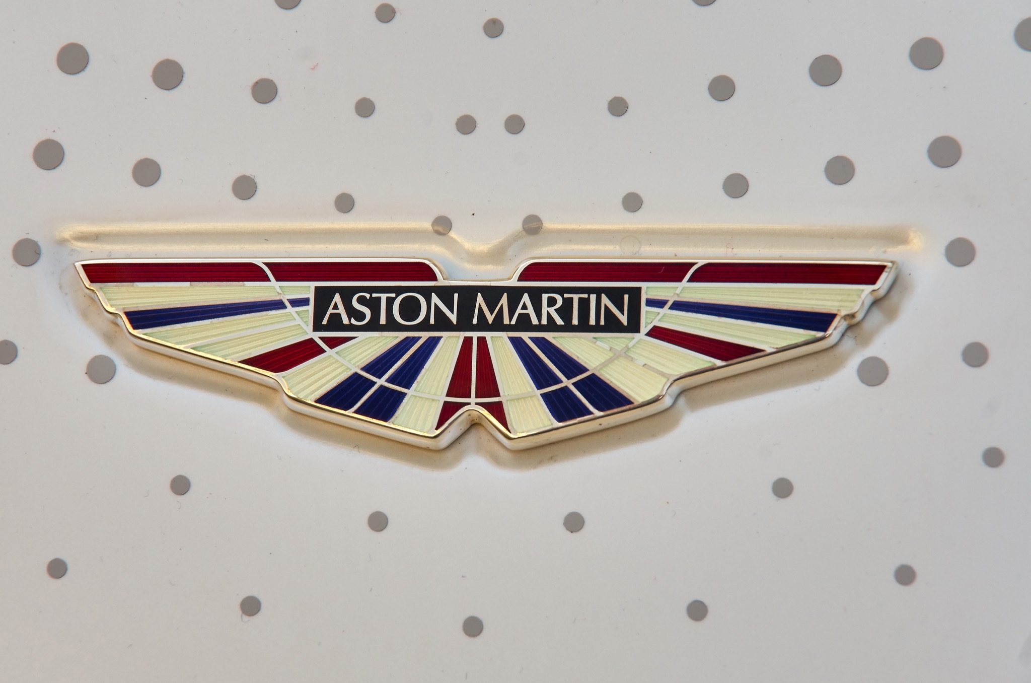 View of an Aston Martin logo