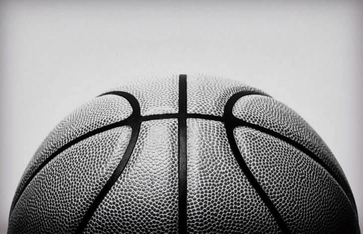 black and white basketball