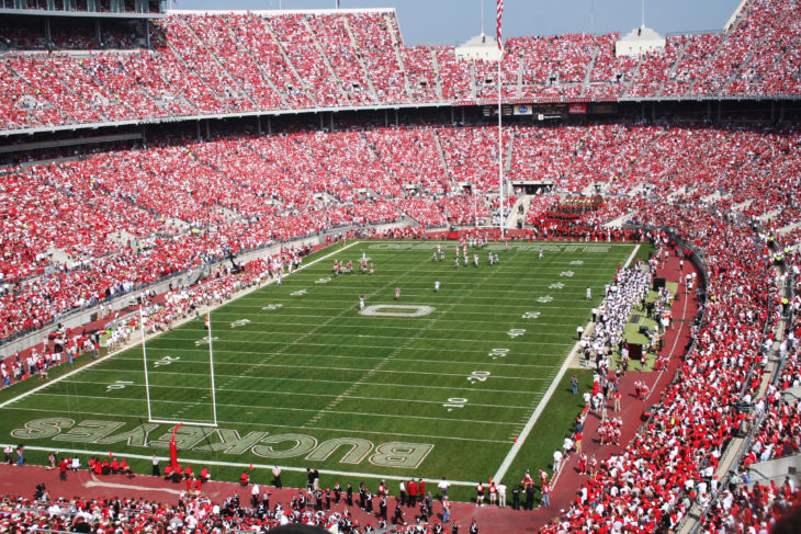 Packed stadium for an Ohio State football game